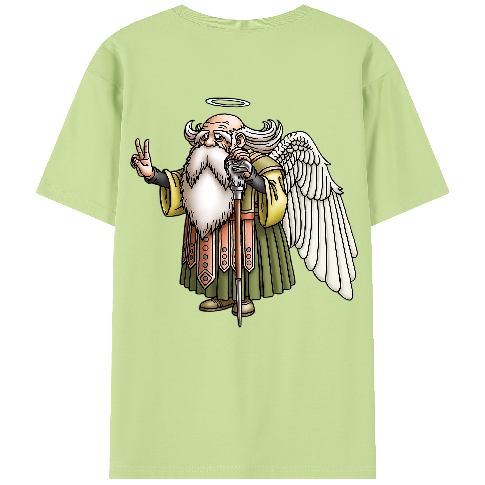 （画像用） ドラゴンクエスト Doragon Kuesuto Dragon Quest 綿100％半袖Tシャツ（背面プリント）
